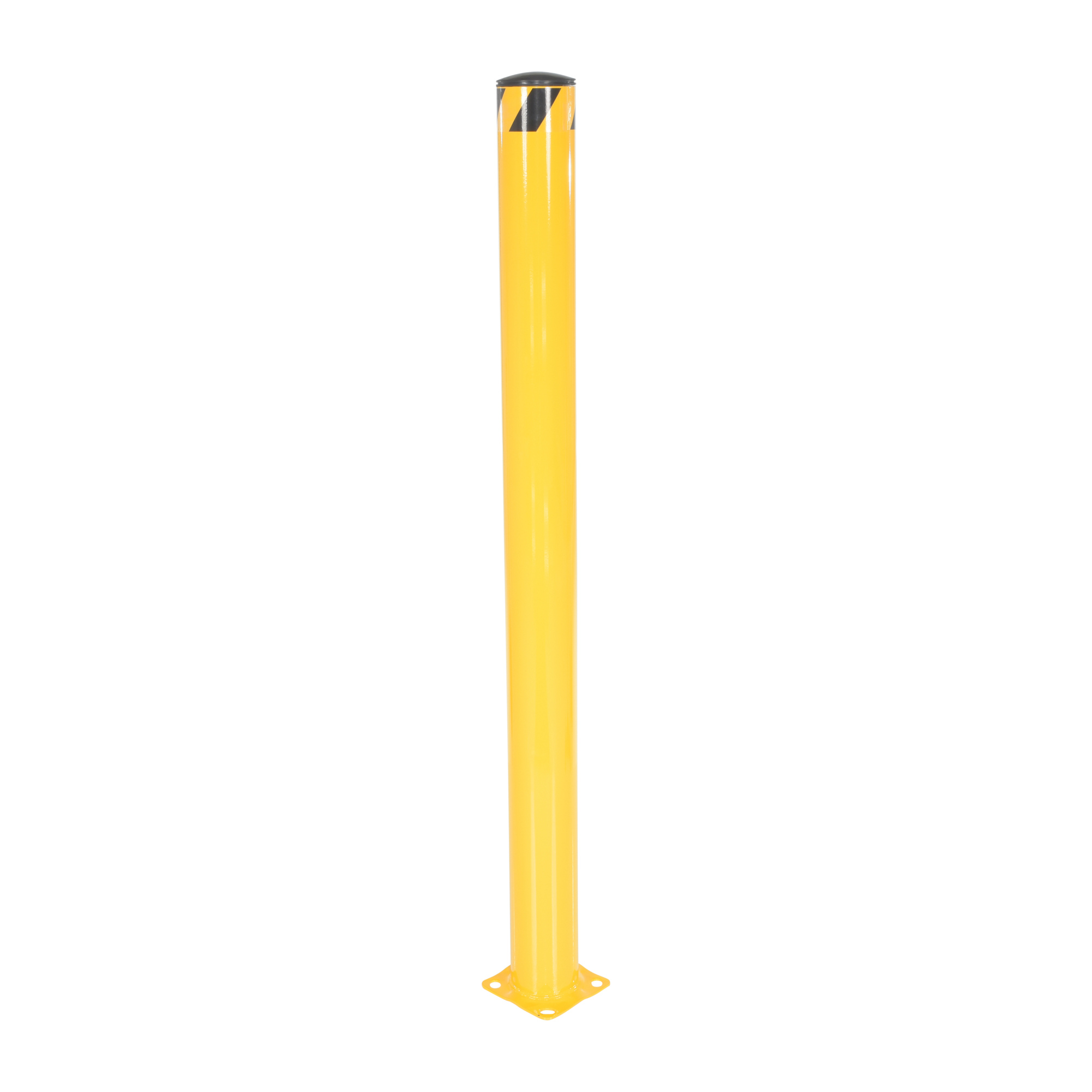 Vestil Safety Bollard - 72in. Height, 5.5in. Diameter, Powder-Coated Yellow, Heavy-Duty Steel, Model# BOL-72-5.5